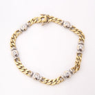 Bracelet alterné en or 18k avec diamants