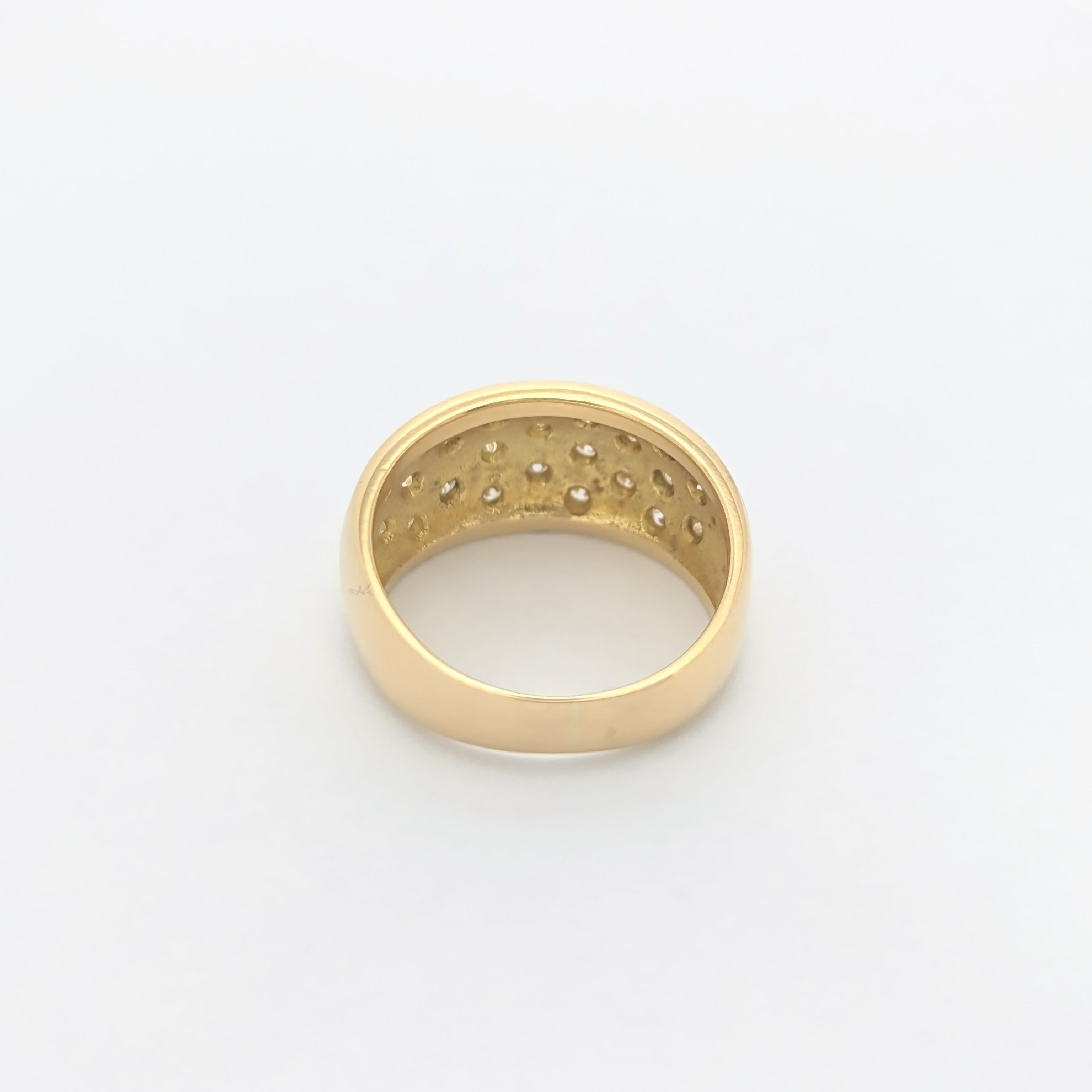 Bague en or jaune et diamants