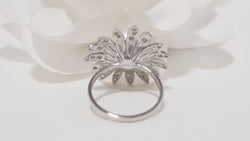 Mauboussin white gold ring "Au café des 2 amours" cultured pearl and diamonds