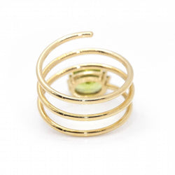 Ring gold and peridot spiral