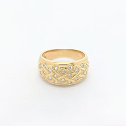 Bague en or jaune et diamants