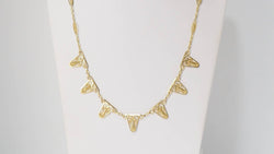 Collier draperie en or filigrané