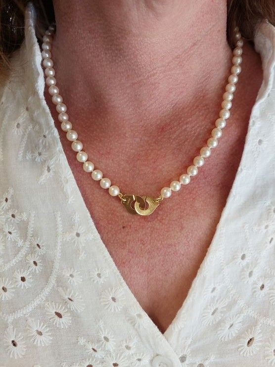 collier DINH VAN perles en or jaune