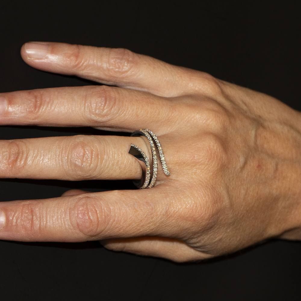 DAMIANI ring in two-tone gold and second-hand diamonds