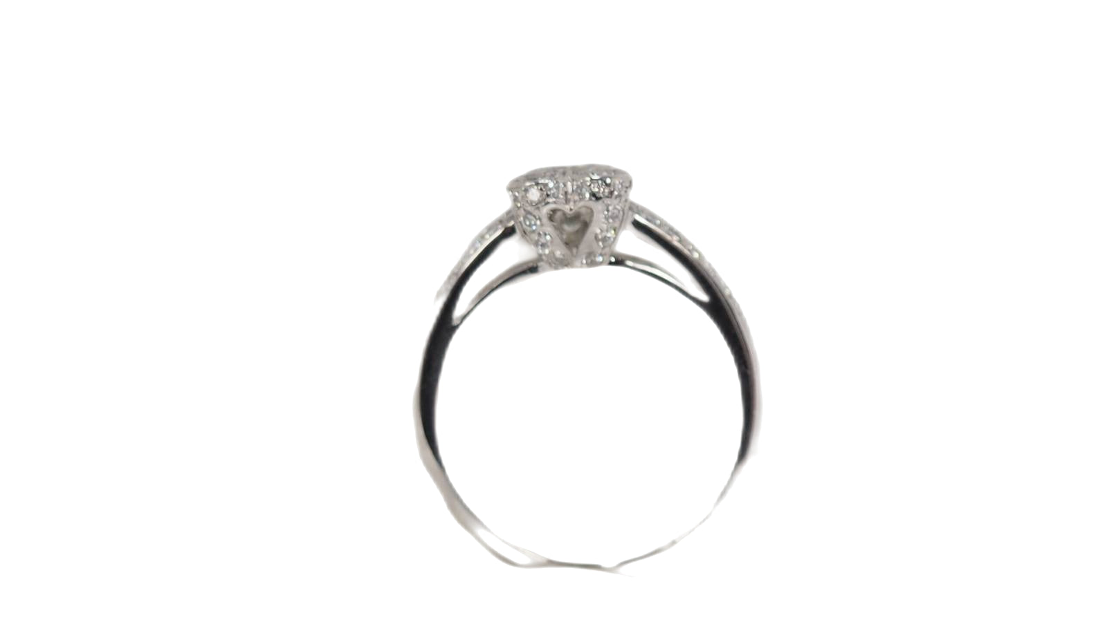 White gold and diamond ring