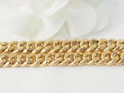 Necklace gourmette stitch in yellow gold