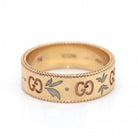 Bague GUCCI en or rose et émail d'occasion