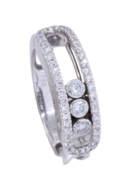 Ring MESSIKA "Classique Move pavée" in white gold