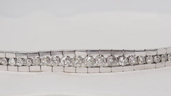 Old river bracelet in white gold and diamonds 