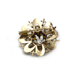 Broche - Or, Email & Diamants