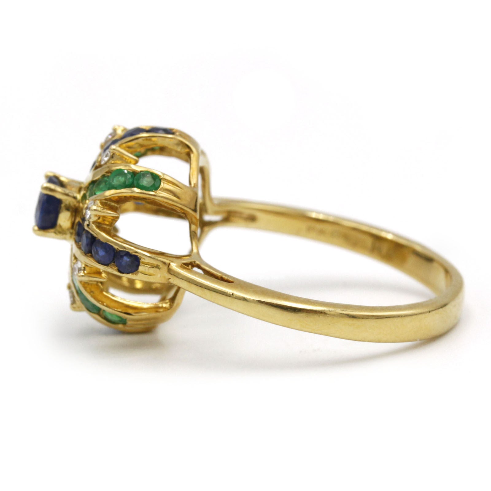 Ring - Now, diamonds, Emeralds & Sapphires