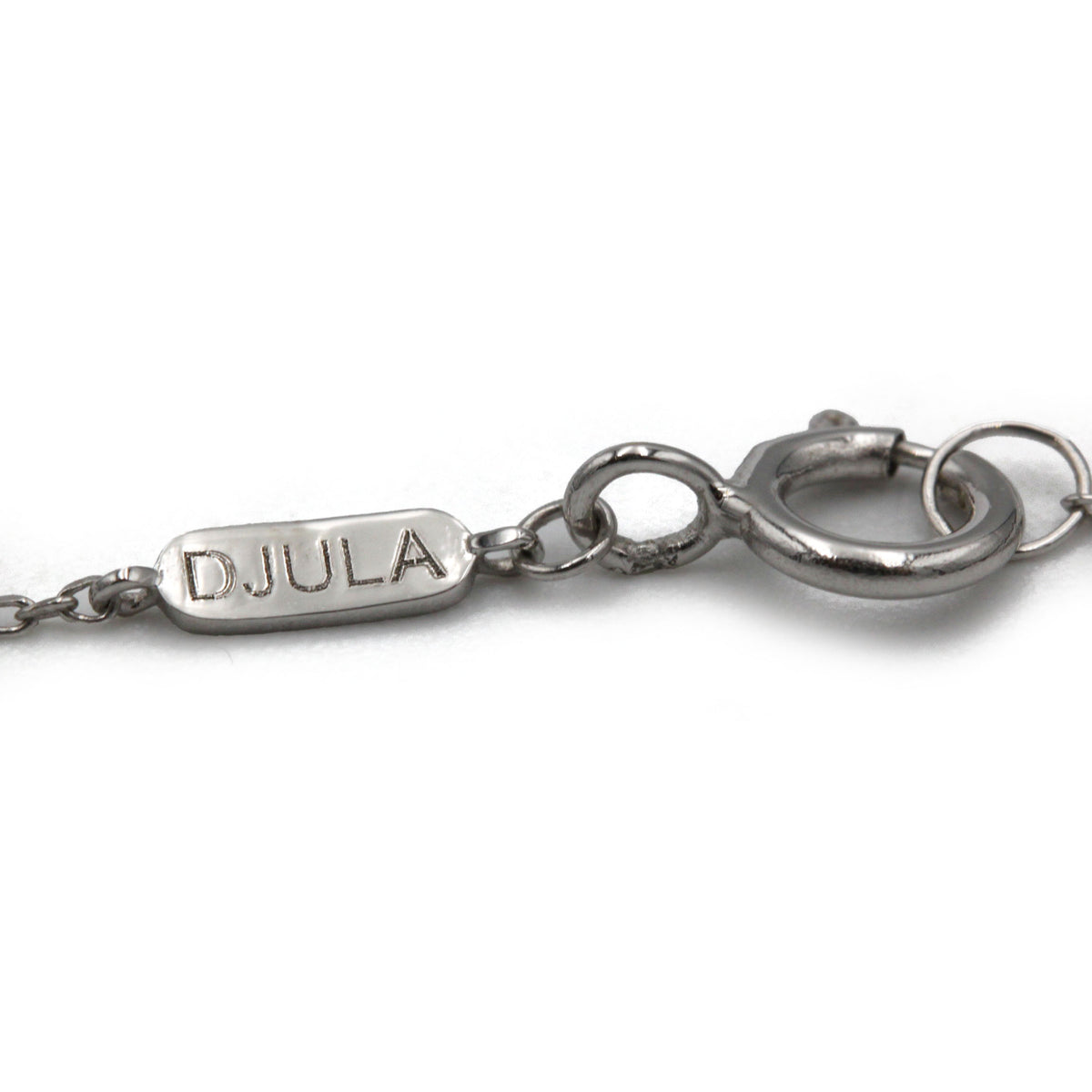 DJULA Magic Touch Hand Necklace in white gold and diamonds