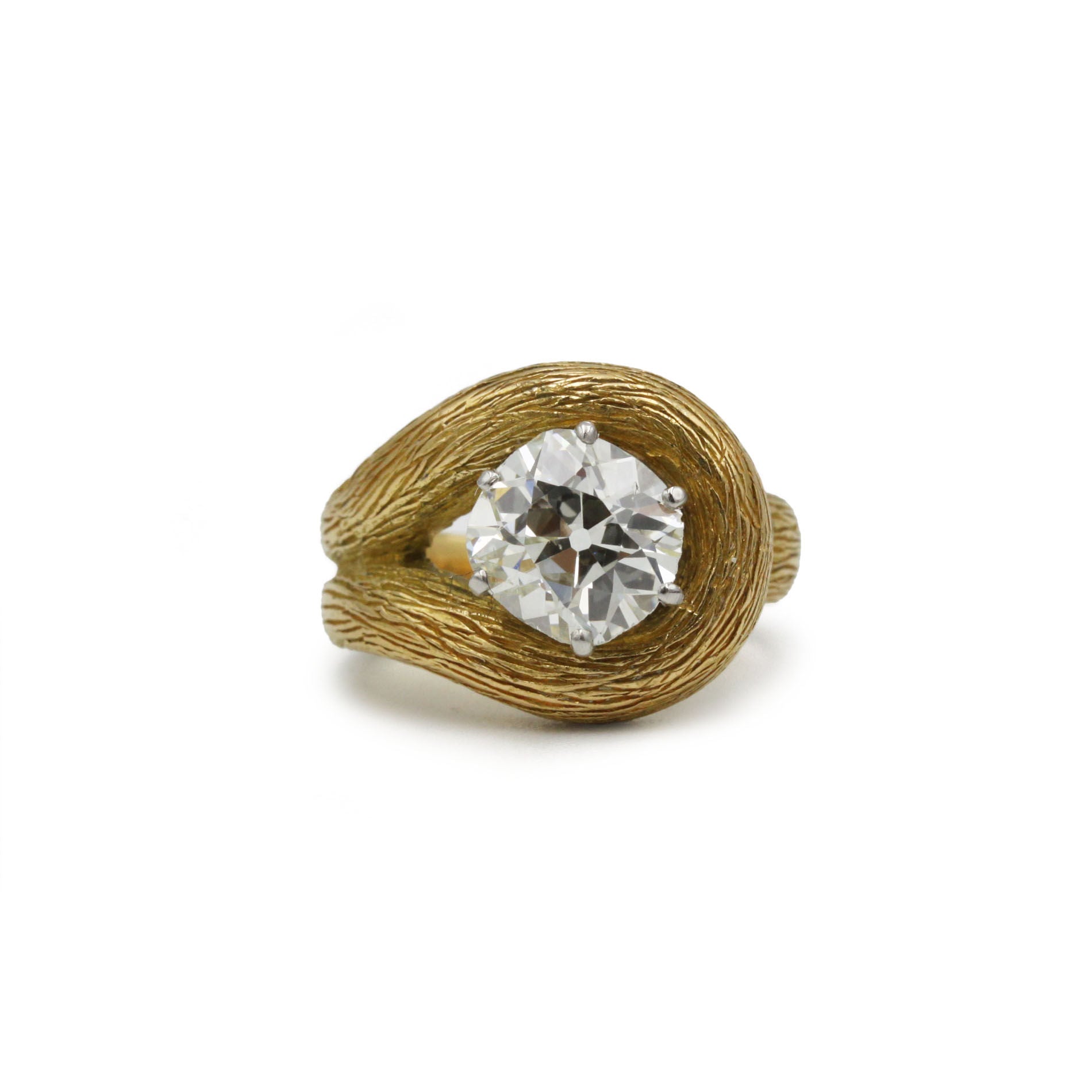 Bague noeud en or et diamant