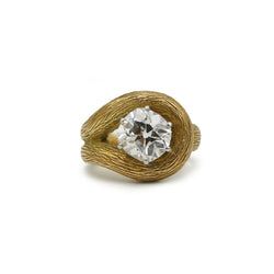 Bague noeud en or et diamant
