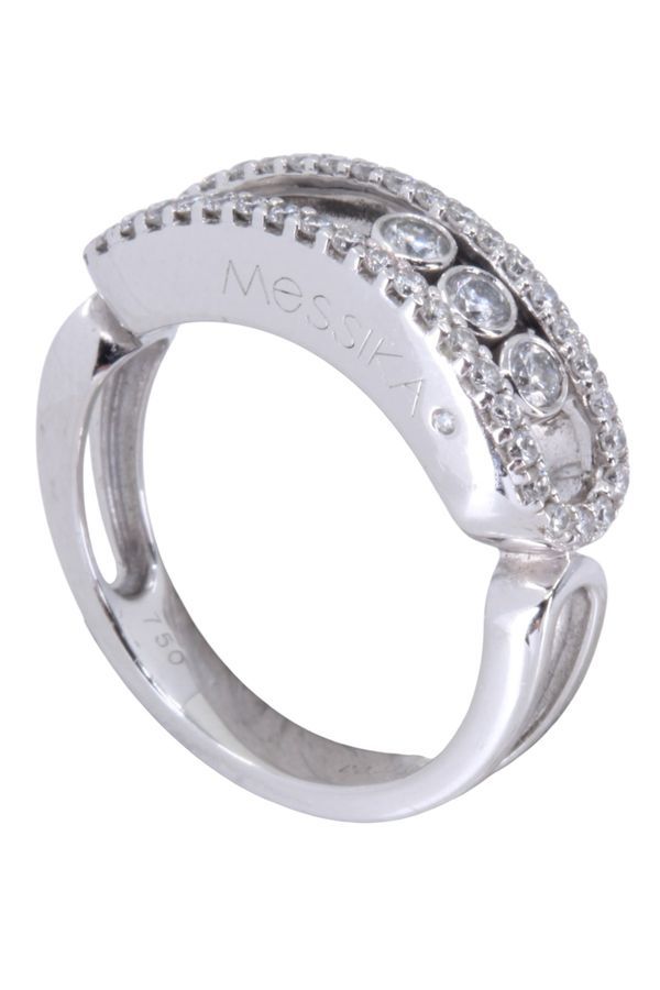 Ring MESSIKA "Classique Move pavée" in white gold