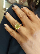 Bague POMELLATO Nudo Classic en or rose et quartz citron