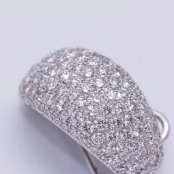 Boucles d'oreilles TAUBE en or blanc avec pavé de diamants