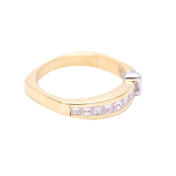 Bague en or, demi-bague en diamant d'occasion