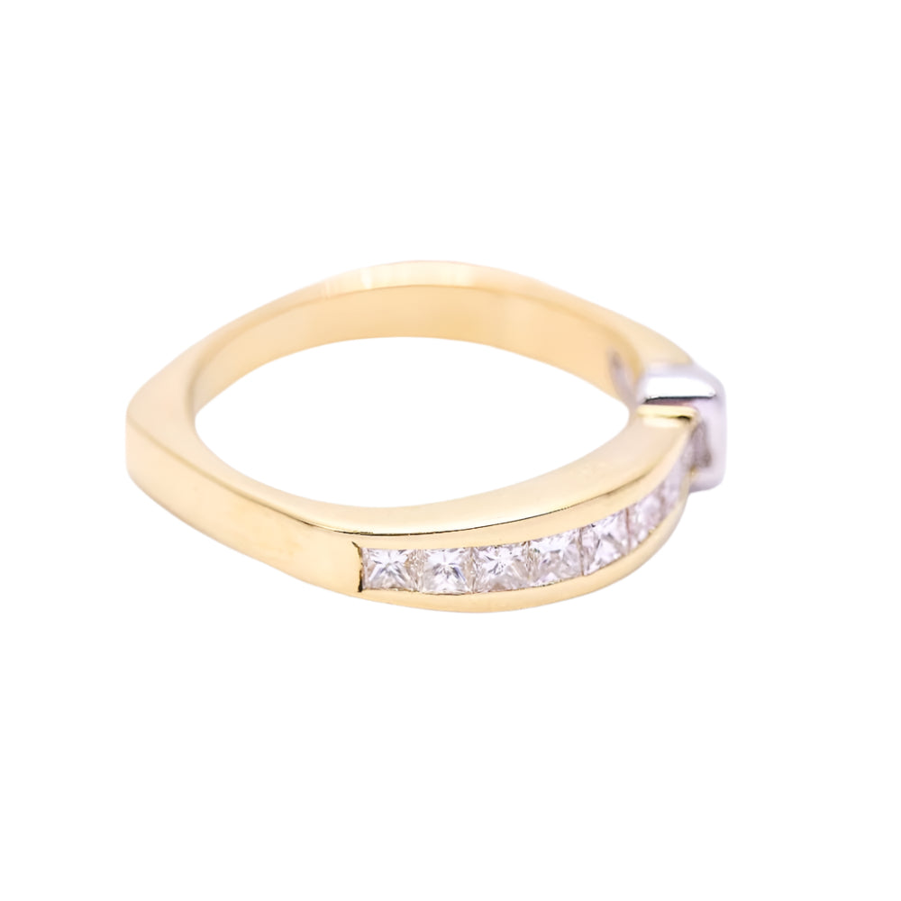 Bague en or, demi-bague en diamant d'occasion