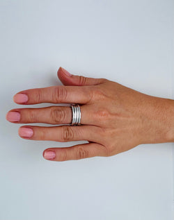 Bague Bandeau BULGARI "B.zero1" en or blanc