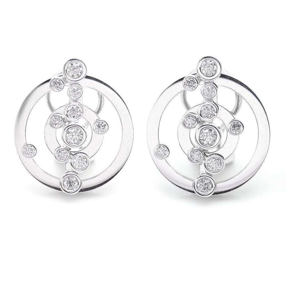 Boucles d'oreilles ADAGIO en or blanc et brillants d'occasion