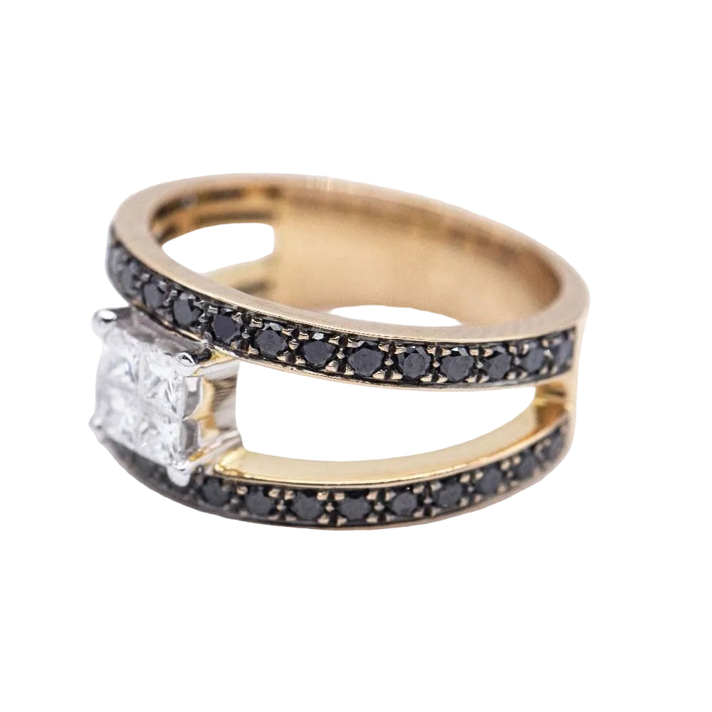 Bague en or et diamant Monture invisible d'occasion