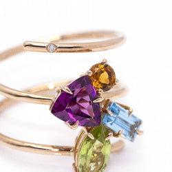 Bague Tuttifrutti en or rose