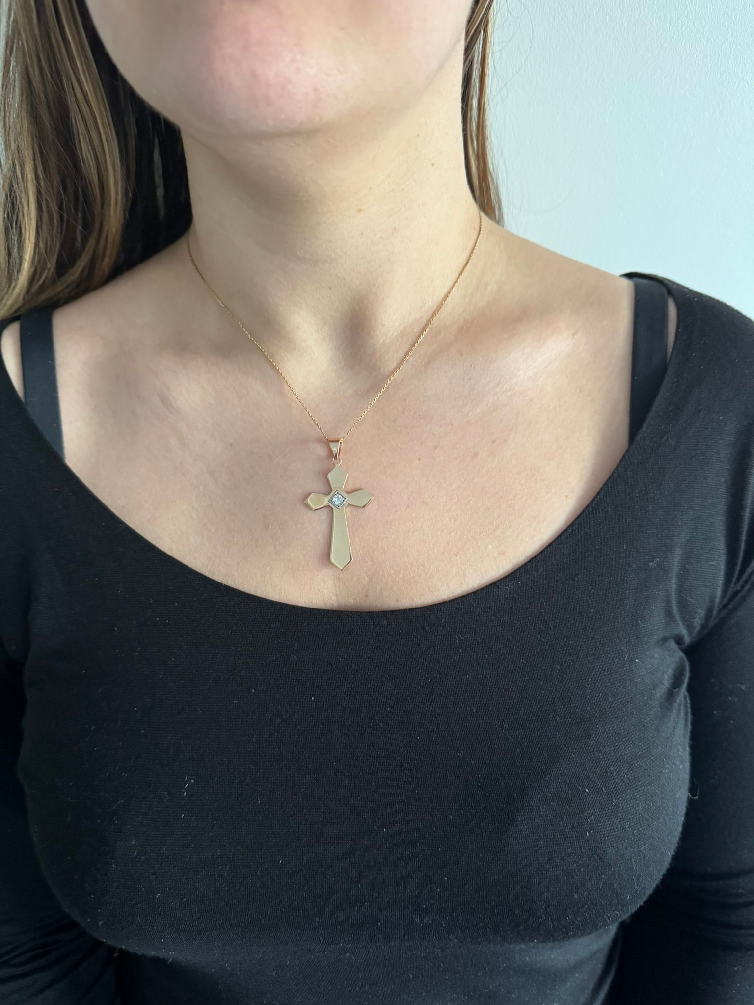 Pendant in rose gold and diamond