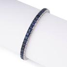 Bracelet ligne en Platine , Or et saphirs