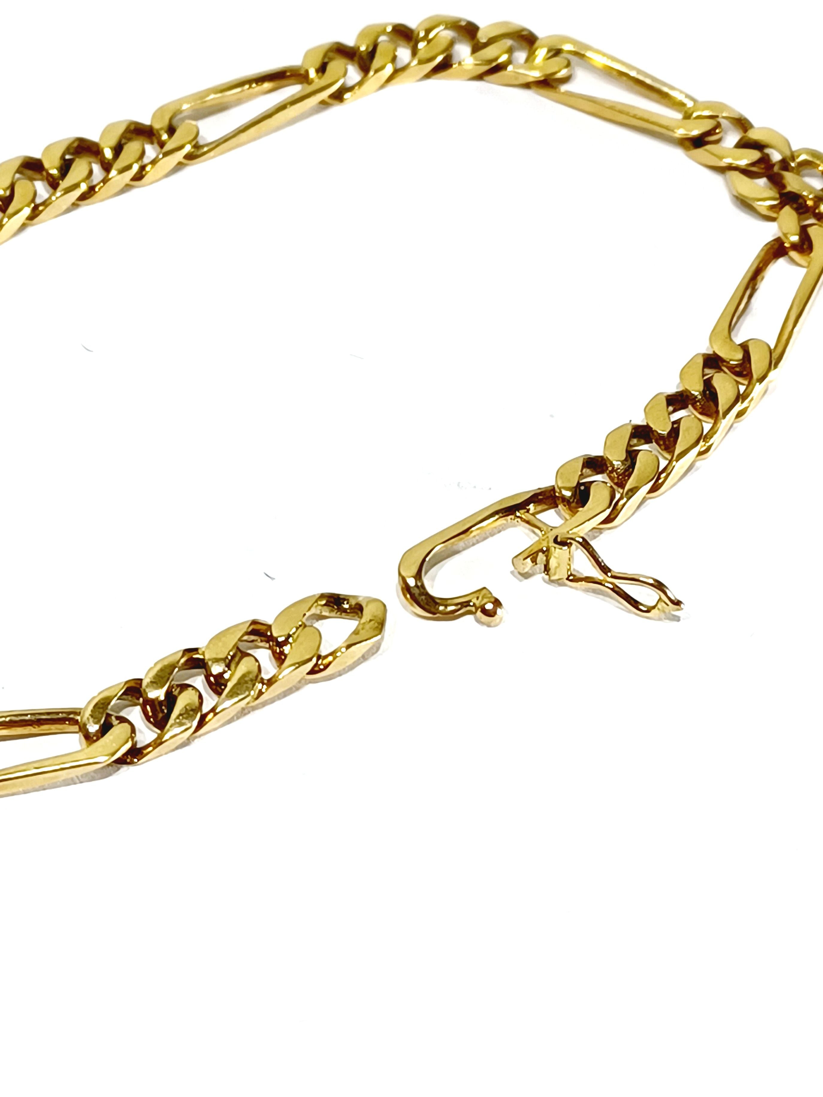 Bracelet In Pink Gold Figaro Mesh