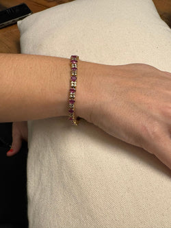 Bracelet en or et rubis