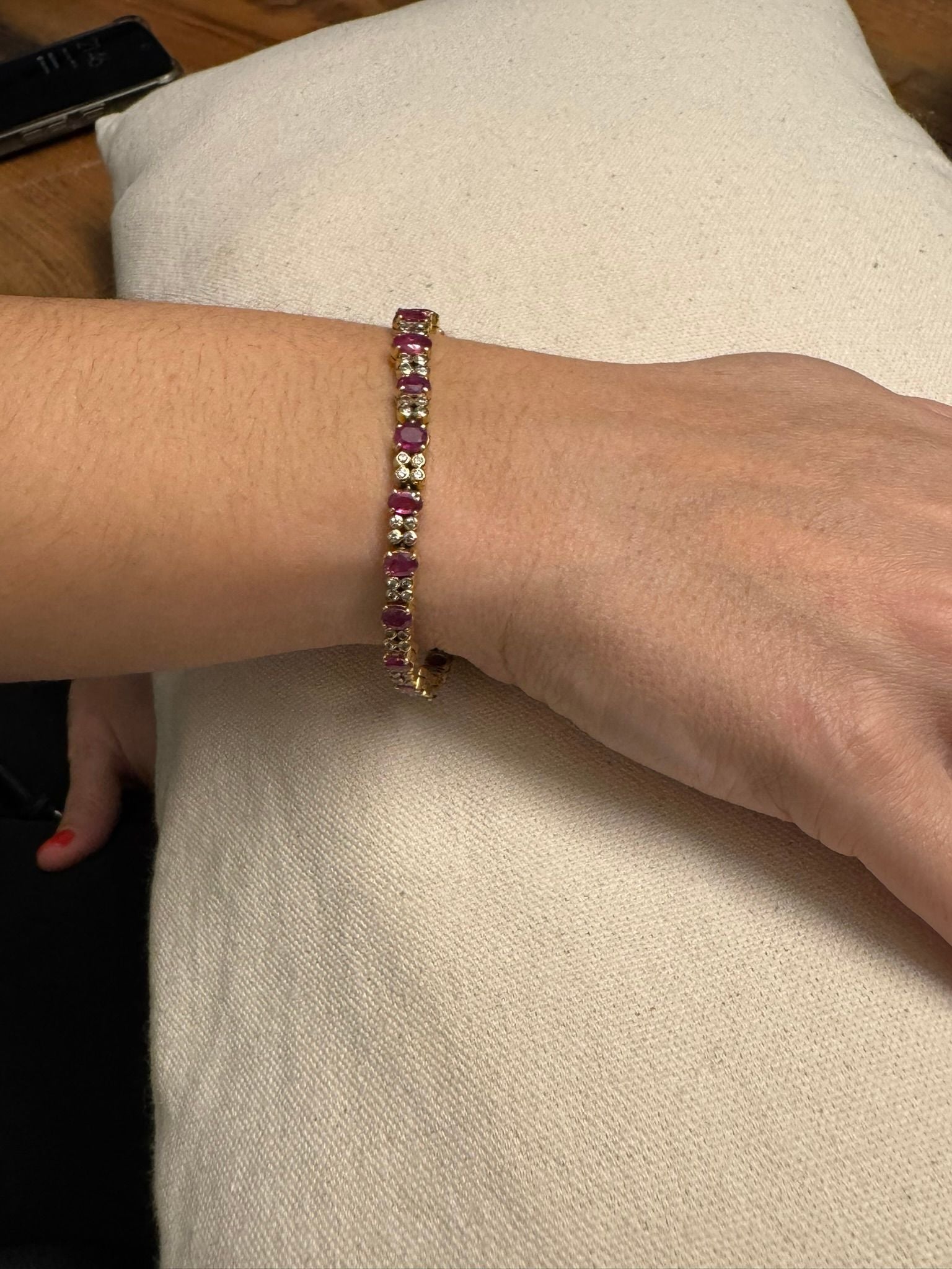 Bracelet en or et rubis