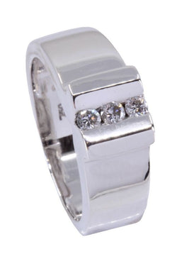 Bague trilogie diamants en or blanc