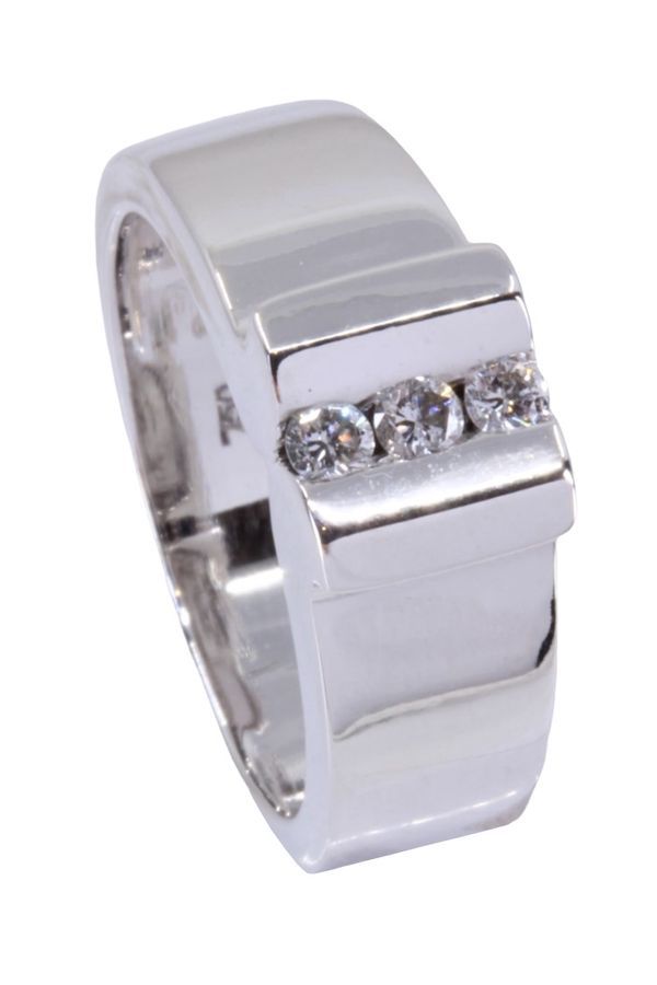 Bague trilogie diamants en or blanc