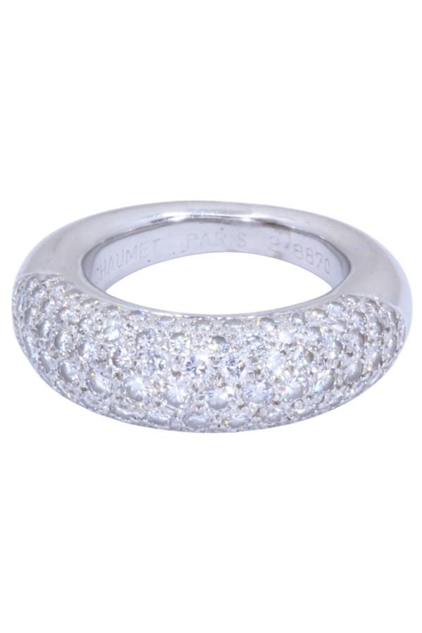Bague CHAUMET Anneau diamants en or blanc