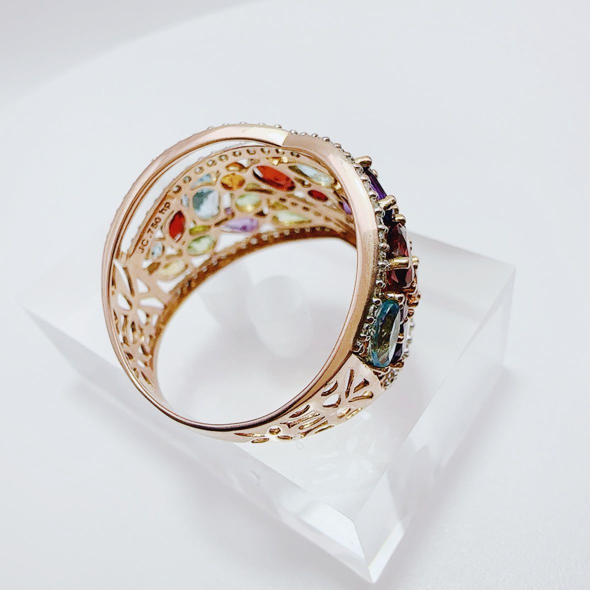 Tutti Frutti ring in rose gold and diamonds