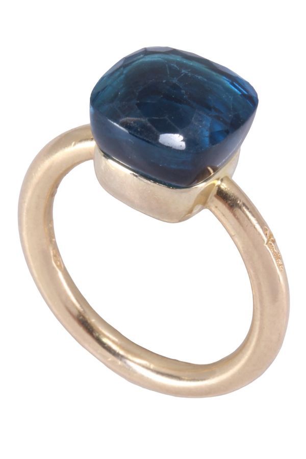 Bague POMELLATO Nudo Classic en or rose et topaze blue London