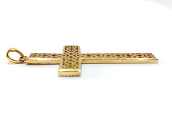 Yellow gold cross pendant