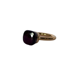 Bague POMELLATO Nudo Classic en or rose et grenat rouge (Taille 54)