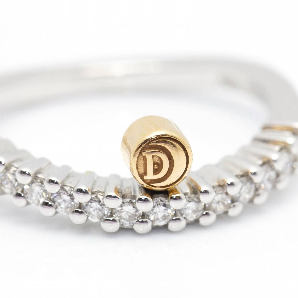 DAMIANI ring Two-tone gold with diamonds second-hand