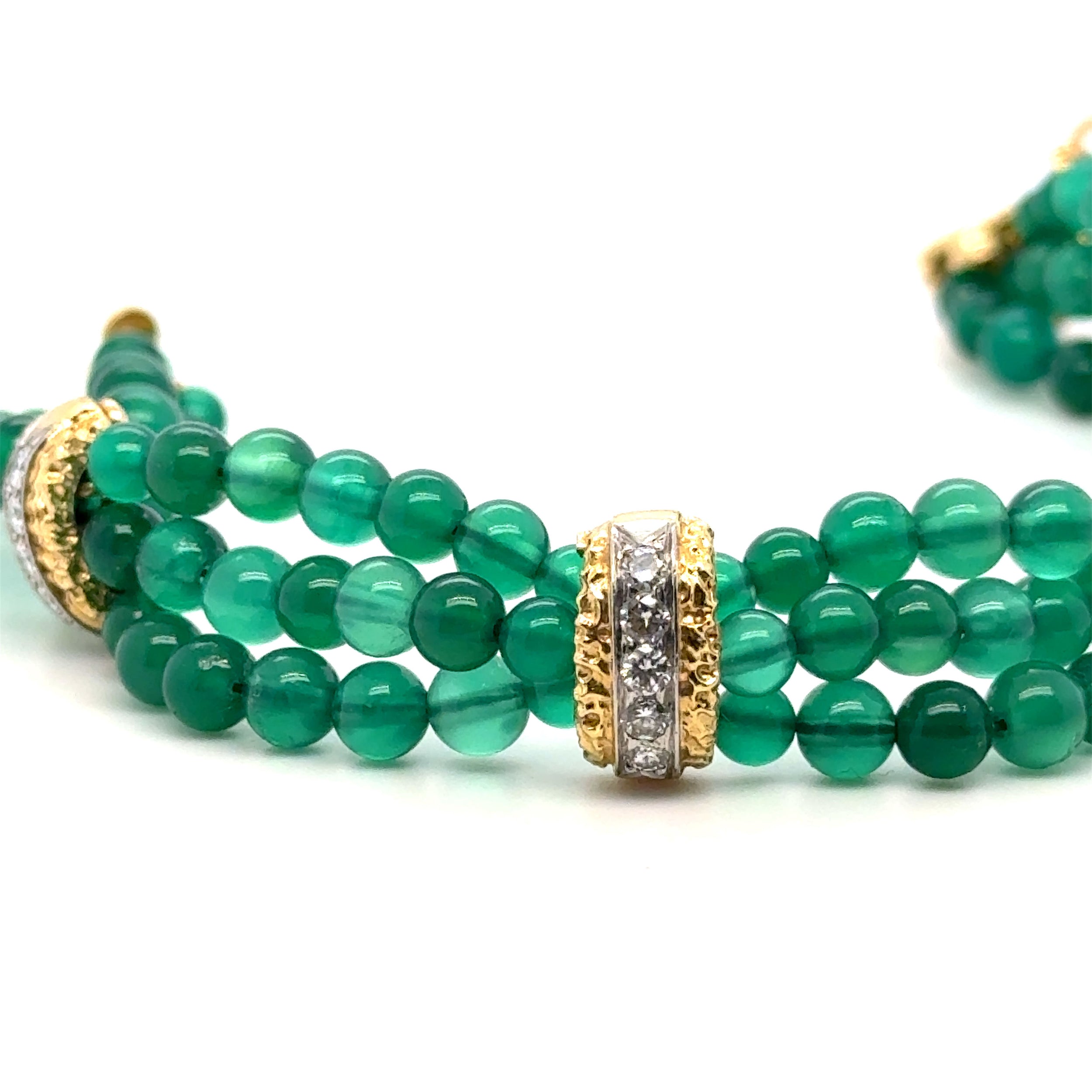 Van Cleef & ARPELS - Bracelet or jaune Chrysoprase et diamants