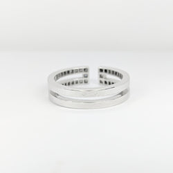 Bague en or blanc et pavage diamants