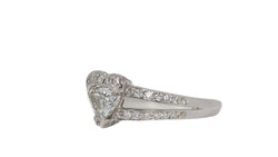 White gold and diamond ring