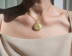 Important pendentif porte photo Muguet Art Nouveau