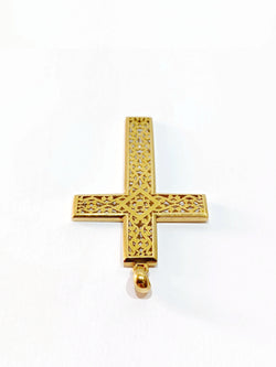 Yellow gold cross pendant