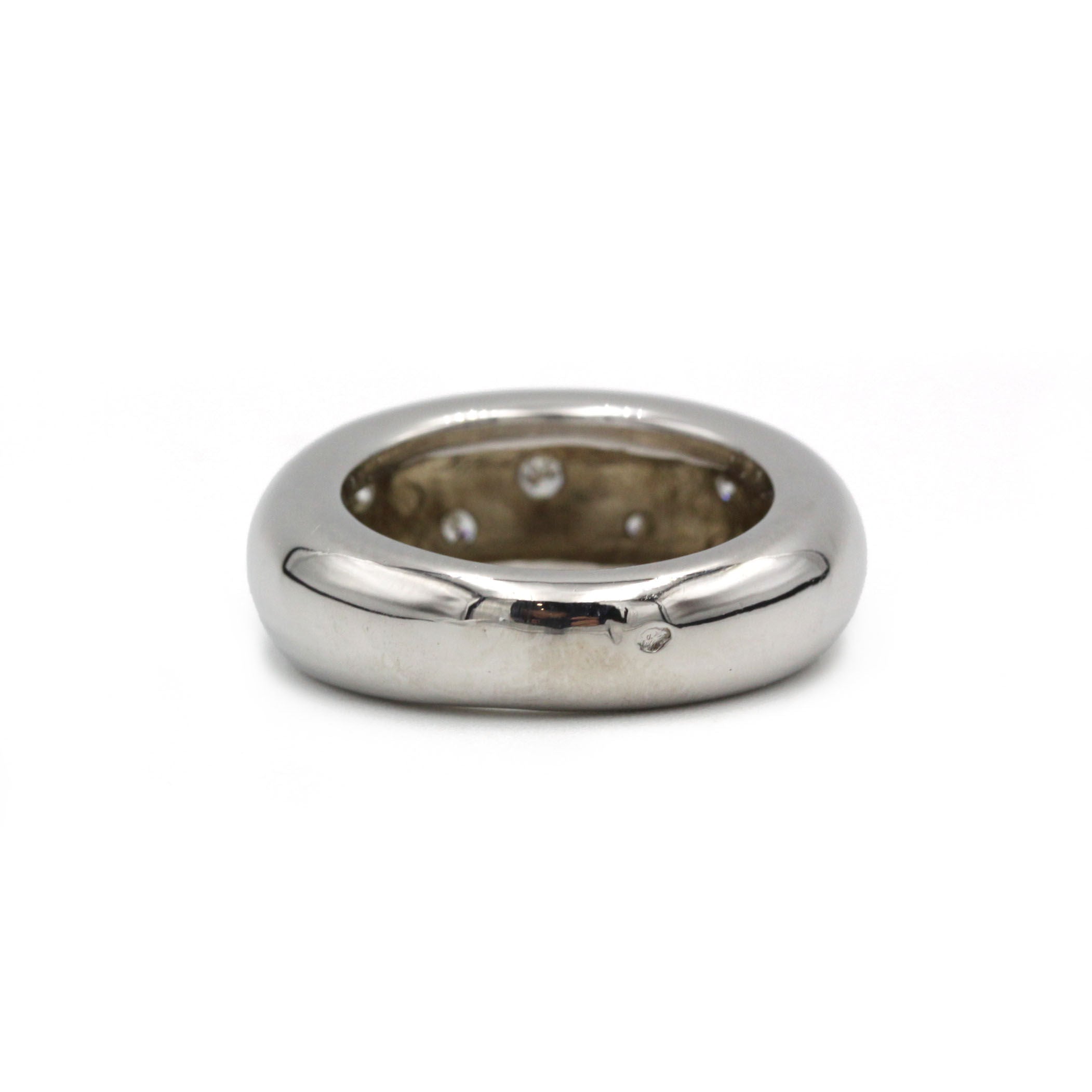 Bague Jonc en or blanc diamants