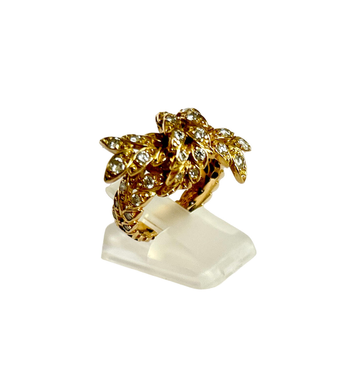 STERLÉ “knot” ring in yellow gold and diamonds (Size 52)
