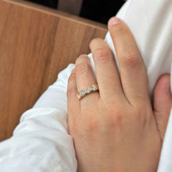 Ring Garter in yellow gold and diamonds