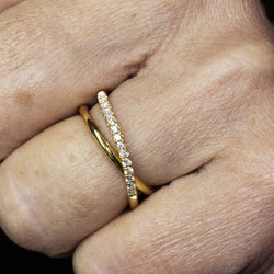Ring HOPE in yellow gold and diamonds