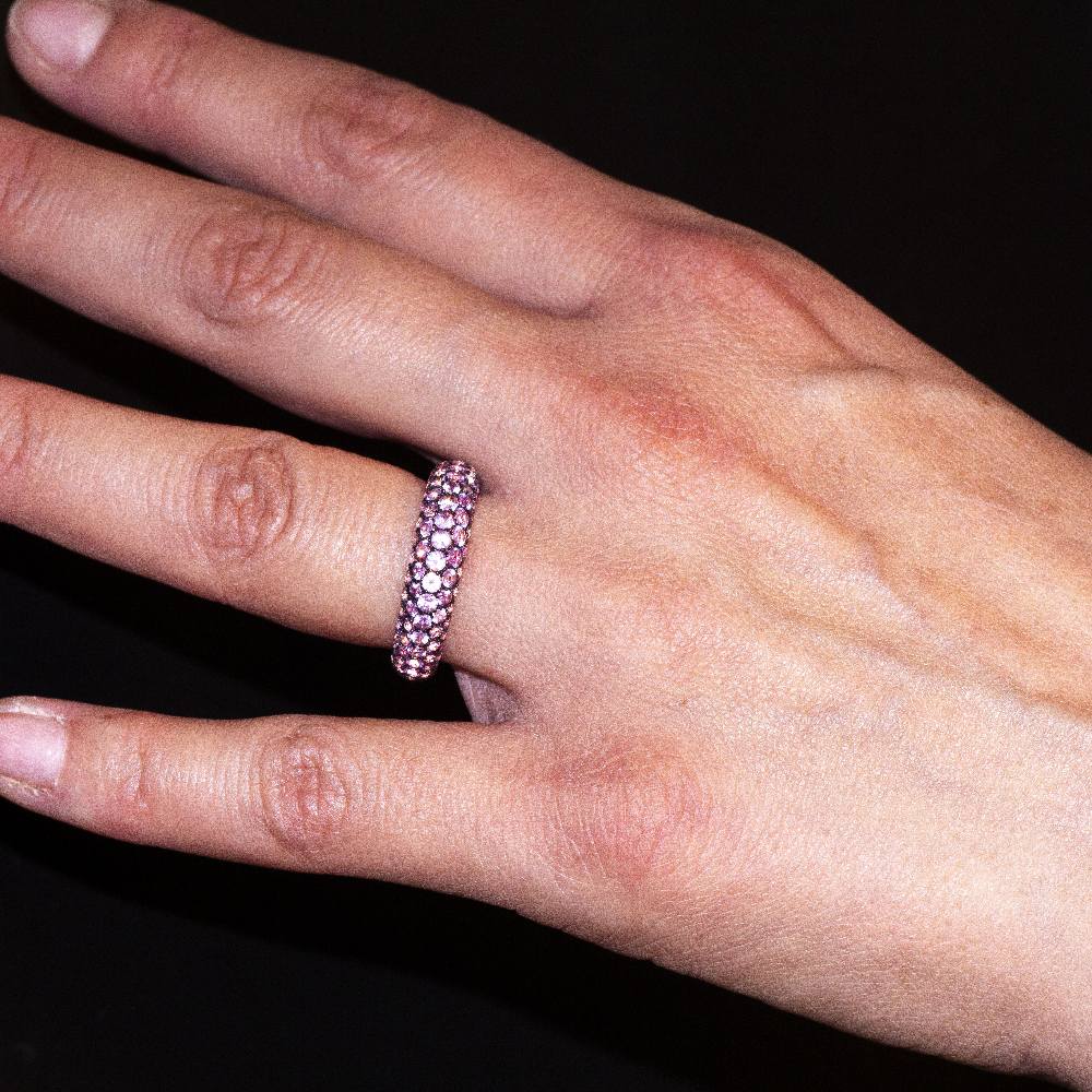 PINK SAPHIRE gold ring. Used
